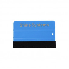 Shine Systems Ракель синий жесткий с фетровой накладкой 12,6*8см, арт.SS109
