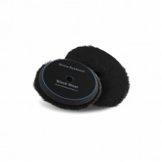 Shine Systems Black Wool Pad - полировальный круг из черного меха, 130 мм, арт.SS623