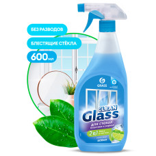Grass Средство для мытья стёкол,окон,пластика и зеркал  Clean Glass голубая лагуна 600 мл мытье окон